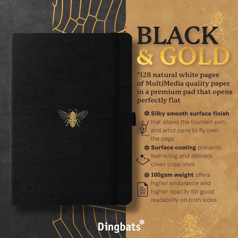 Dingbats* Notebooks Dingbats* - Pro Plain Large B5 Notebook - PU Leather Hardcover Journal - Ideal for Work  Travel - Pocket  Elastic Closure  Pen Holder  Bookmark - Image 2